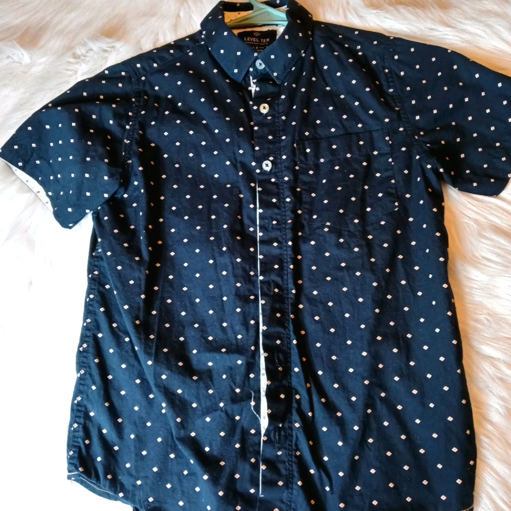 Level Ten Button Up Short Sleeve Shirt Boy's S/8